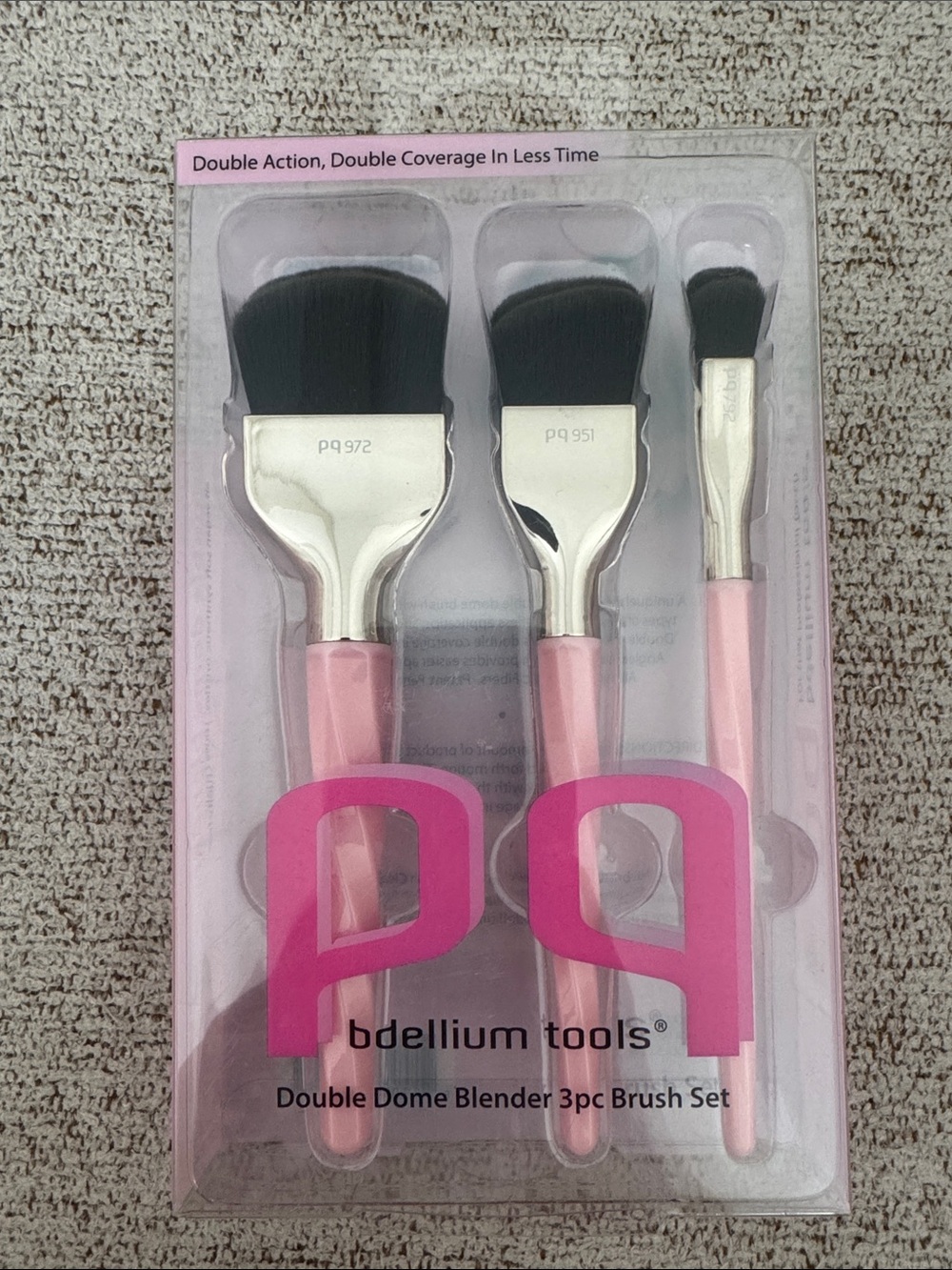 Bdellium Tools Pink Double Dome Blender 3pc Brush Set